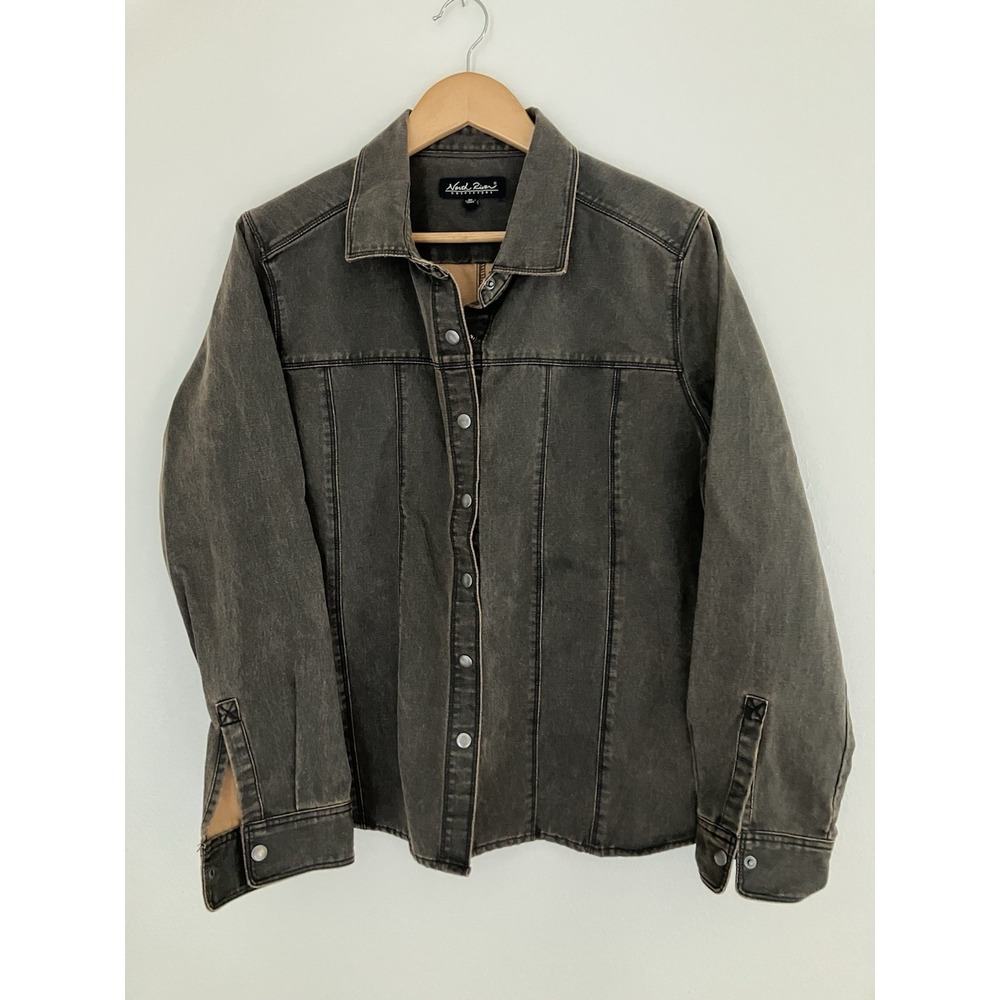 North River Outfitters Lightweight Waxed Button Down Shacket Size XL